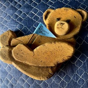 Hand Carved Wooden Bear (Flag could be easily changed to PENN STATE)